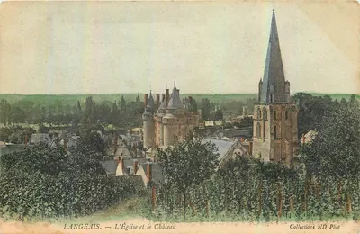 Langeais — A Igreja e o Castelo — Coleções ND Phot