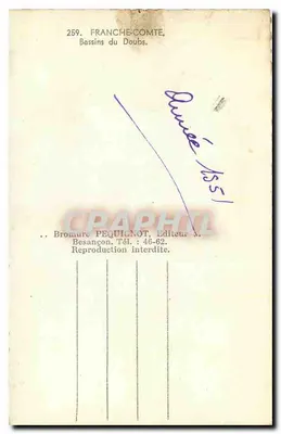 Bassiny Doubs — Francja Komturska — wydawca Péquignot — Rewers