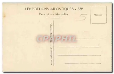 Paris - Ensemble der Place de la République — Panorama — LIP, n°62 — Rückseite