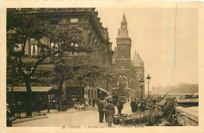 Paris — Mercado de Flores — Flower market — 78. — Editor: A. Lecointe, Paris