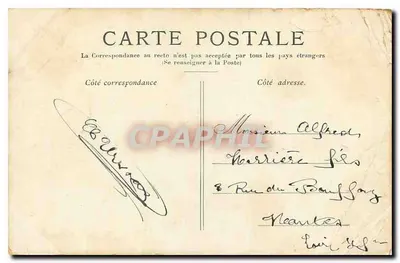 Bilhete postal antigo Paris La Colonne Vendôme — Verso