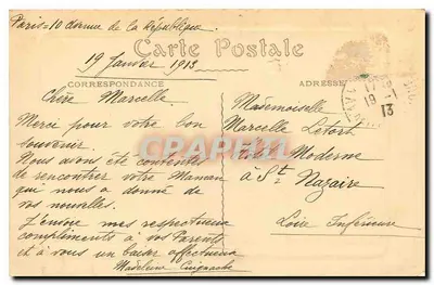 Stara pocztówka Paryż — Mały Pałac — Rewers