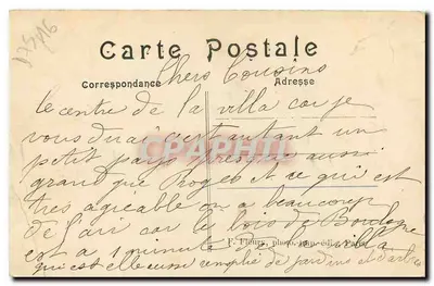 Paris (XVI) — Villa 'Montmorency' — Rond-Point de l'Avenue du Square — F. F. Paris 2196 — Verso