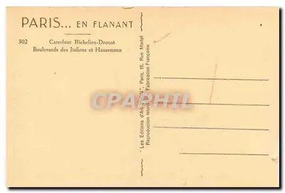 Parijs — Kruispunt Richelieu-Drouot — Éditions d'Art Yvon — Achterkant