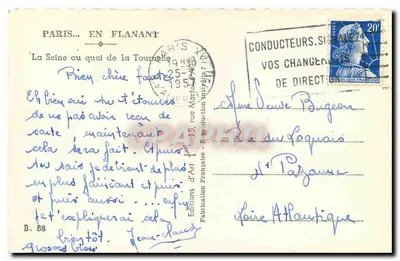 Notre-Dame de Paris — Ansicht von der Seine — Éditions d'Art, n° B.88 — Rückseite