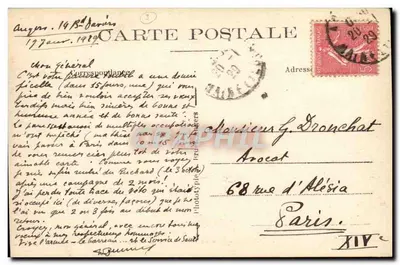 Angers — Perspectiva do Boulevard Foch — A. B. — Verso
