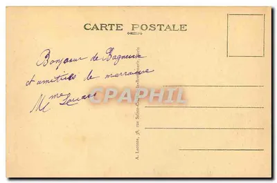 Paryż — Perspektywa na Katedrę Notre-Dame — A. Leconte, 38, rue Sainte-Croix-de-la-Bretonnerie, Paryż — Rewers