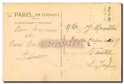 A Santa Capela — Paris — Edição de Arte YVON — Verso