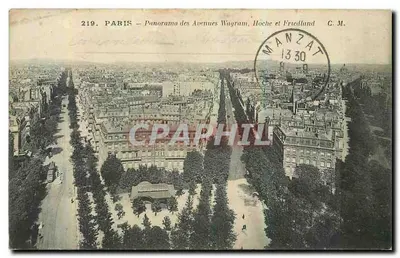 Paris — Panorama das Avenues Wagram, Hoche e Friedland — C.M. n°219