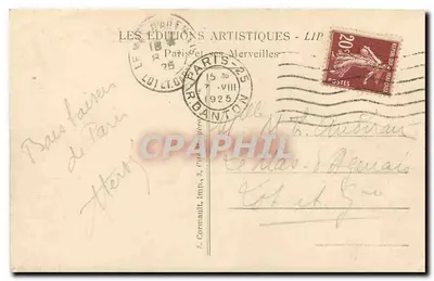 Paris — A Conciergerie e o Ponte au Change — LIP — Verso