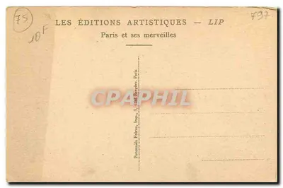Paris. Der Arc de Triomphe de l'Étoile — Triumphbogen und Etoile-Platz. — Editions Artistiques LIP, n° 246 — Rückseite