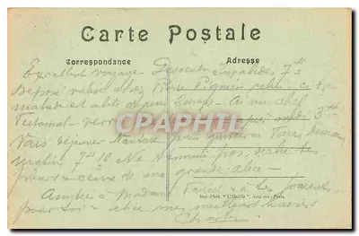 Estátua de Joana d'Arc, Praça Saint-Augustin — Paris — Imp. Phot. 'L'Abeille', Anières — Verso