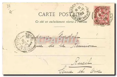 Lago Branco e Castelo de Hans — Altos da Vosgues — Edição A.D. — N° 1918 (Depósito) — Verso