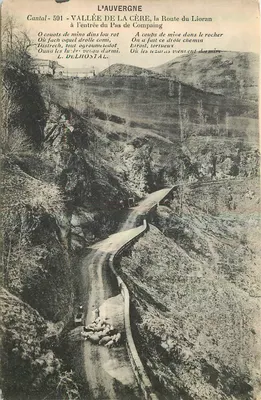 A Auvergne - Vale da Cère, a Estrada do Lioran à entrada do Pas de Compaing — L. Delhostal