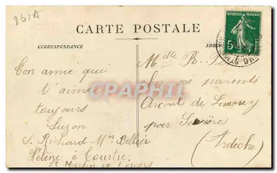 Les Grands Goulets - La Roche Fendue — O Vercors pitoresco — C. Artige filho, editor - Aubenas — Verso