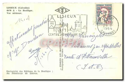 La Basilica di Lisieux — Vista aerea — Edizioni della Basilica — Verso