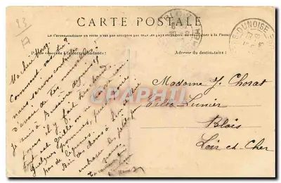 Crozant (Creuse) — Ruínas na Sédelle — A. de Nussac, editor, Guéret — Verso