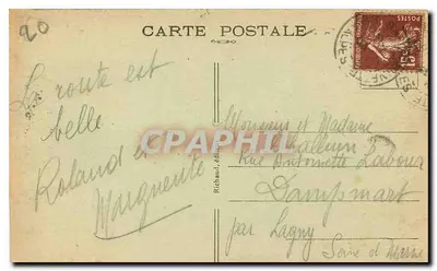 As Alpes Pittorescas — Gorges do Paluel — A Roche Suspensa — editor Richard, n° 501 — Verso