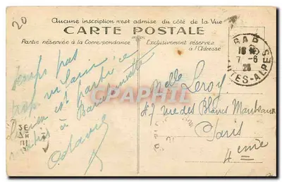 Die Alpen — Cascade de Charance — Verlag Rongny — Rückseite