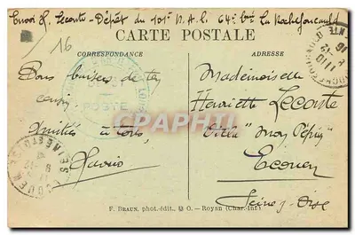 LA ROCHEFOUCAULD — Zamek i most Tardoire — F. Braun, fot. i wyd., Royan (Charente) — Rewers