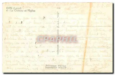 Gien (Loiret) — O Castelo e a Igreja — Cimy — Verso