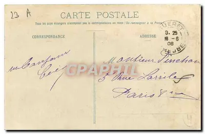 Rochers d'ANZÈME, perto de Guéret — A. de Nussac, editor, Guéret — Verso