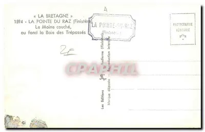 La Pointe du Raz — Finistère — Wydawnictwo Audienne — Rewers