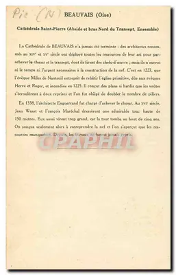 Beauvais (Oise) — Katedra św. Piotra (Absydę i północny ramie transeptu, zestaw) — Kolekcja Kolarsine i Solution Pautaubege, 3. seria — Rewers