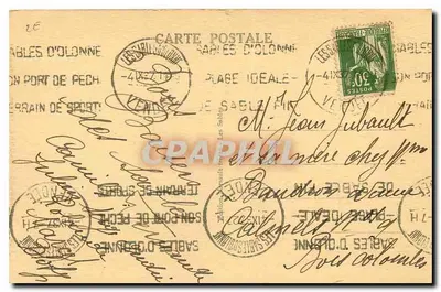 Les Sables-d'Olonne (Vendée) — Sablaises — 112 — Verso