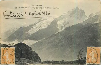 As Alpes — Grande Pic de la Meije (3987m) vista do Plateau de Paris — editor não visível