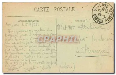 Biarritz - Rocher de la Vierge — Fotot. Marcel Delboy, Bordeaux, n°234 — Verso