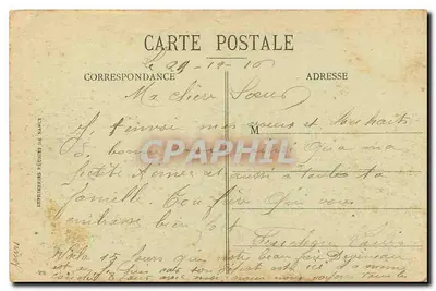 Bulainville (Meuse) — A Igreja no meio dos ruínas — Vieux Paris 408 — Verso