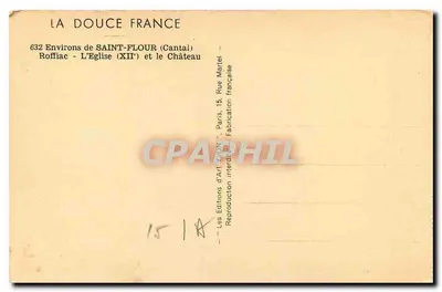 Roffiac — A Igreja (século XII) e o Castelo — Les Éditions d'Art Lyon — Verso