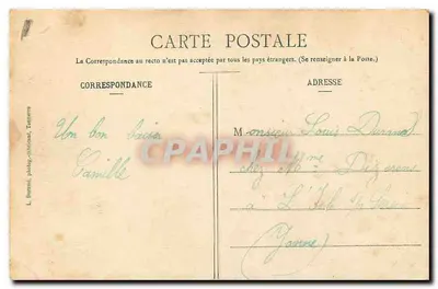 Chablis - Vecchia Porta — Chiesa di San Martino — editore L. Burnat, Tonnere — Verso