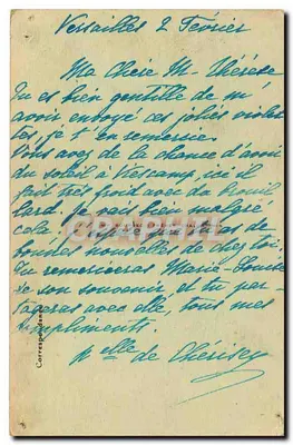 Bilhete postal antigo Villa Marthe — Verso