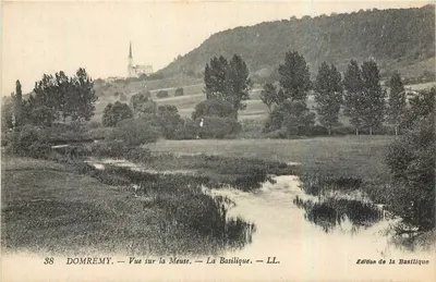 Domrémy — Vista sobre a Meuse — A Basílica — LL. — Edição da Basílica