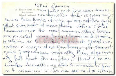 O Casino de Évian-les-Bains — Editor Cap, n°73 — Verso