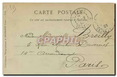 Lisieux — Velhas Casas da Grande-Rua — Livraria-Papelaria A. Ghesté, 10, Rue Paul-Martin — Verso