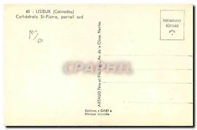 Lisieux (Calvados) — Kerk van Sint-Pieter, zuidpoort — Edities Gaby — Achterkant