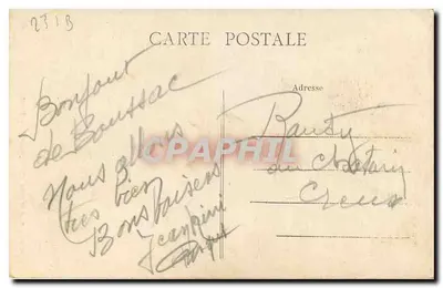 Brussac (Creuse) — O Castelo e o Rio — Editor: L. Salle — Verso