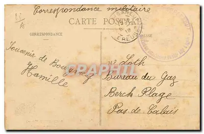 Bourganeuf (Creuse) — Caminho do Jardim — editor Rebiffe — Verso