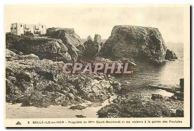 Belle-Île-en-Mer — Propriedade da Sra. Sarah-Bernhardt e os rochedos na ponta dos Poulains