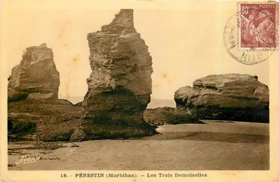 Pénestin (Morbihan) — As Três Moças — J. Nozais, editor
