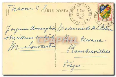 Thaon-les-Vosges — Um canto da Mosela — Edição Braun — Verso