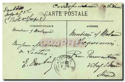 Loches — Igreja de São Urs, portal e mármore destruídos pela Revolução de 1793 — LL — Verso