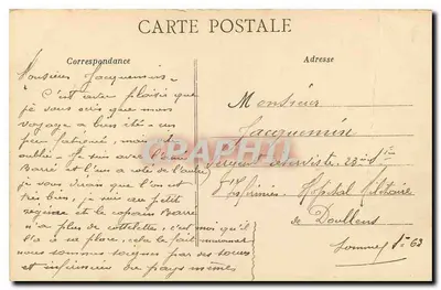 Doué-la-Fontaine (M.-et-L.) — Hôtel de Ville avec tours coniques — éditeur Dando-Berry, n° 658 — Verso