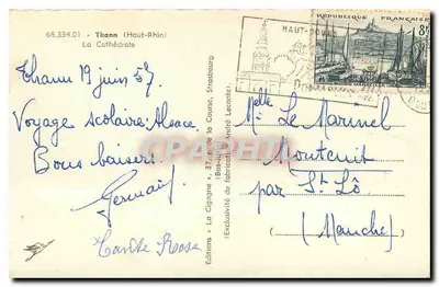 Thann (Haut-Rhin) — Katedra — Éditions La Cigogne — Rewers