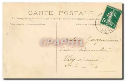 Rodovia do Blanc em FONTGOMBAULT (Indre) — paisagem rochosa com carruagem de boi — editor não identificado — Verso