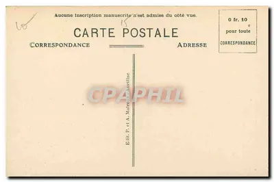 Katedra św. Geryna — Aurillac — CANTAL — wydawca P. i A. Malraux — Rewers