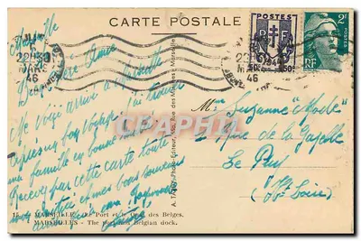 Marselha - O Porto e o Cais dos Belgas — A. Tardy, Foto-Editora, n°15 — Verso